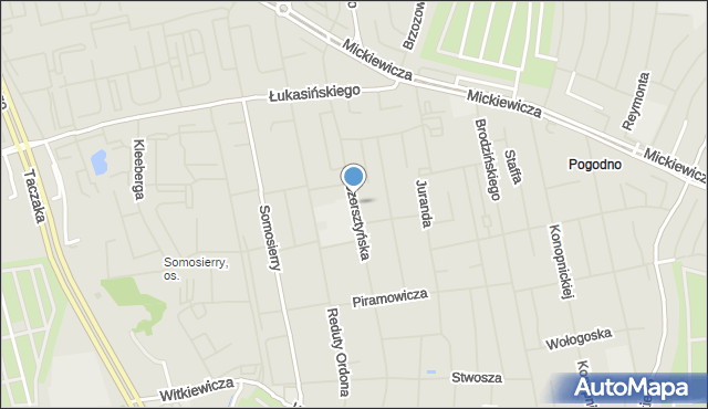 Szczecin, Czorsztyńska, mapa Szczecina