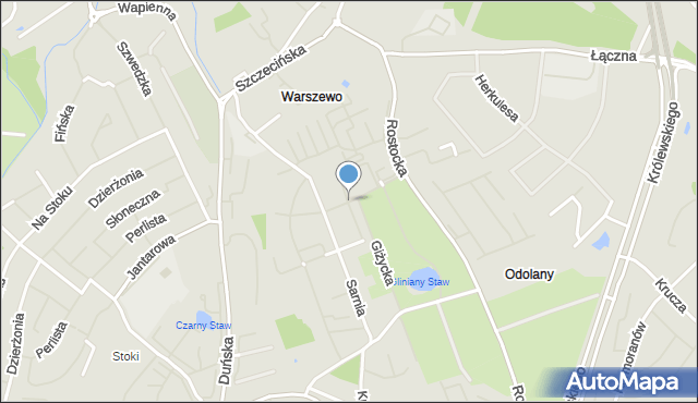 Szczecin, Czeska, mapa Szczecina