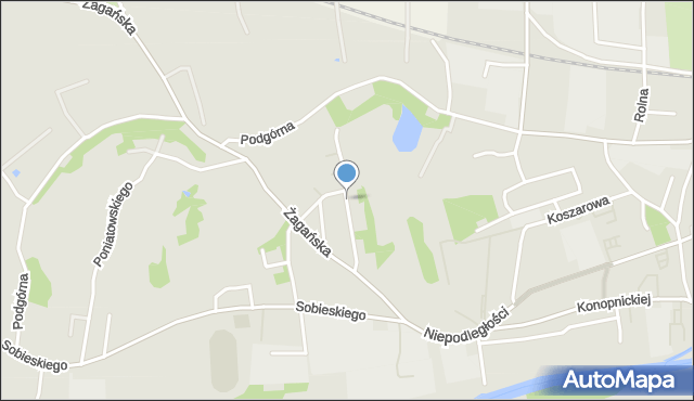 Szprotawa, Czarnieckiego Stefana, hetm., mapa Szprotawa