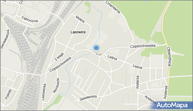 Tarnowskie Góry, Częstochowska, mapa Tarnowskie Góry