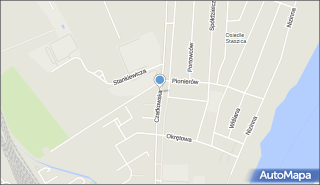 Tczew, Czatkowska, mapa Tczew