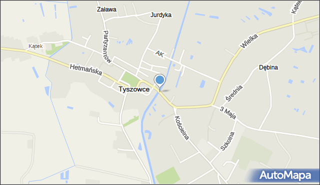 Tyszowce, Czarnieckiego Stefana, hetm., mapa Tyszowce