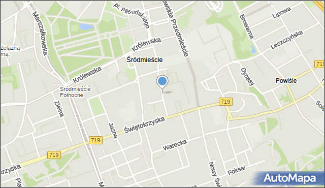 Warszawa, Czackiego Tadeusza, mapa Warszawy