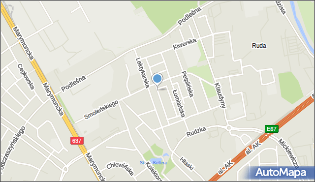 Warszawa, Cząstkowska, mapa Warszawy