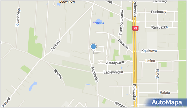 Warszawa, Czterech Wiatrów, mapa Warszawy