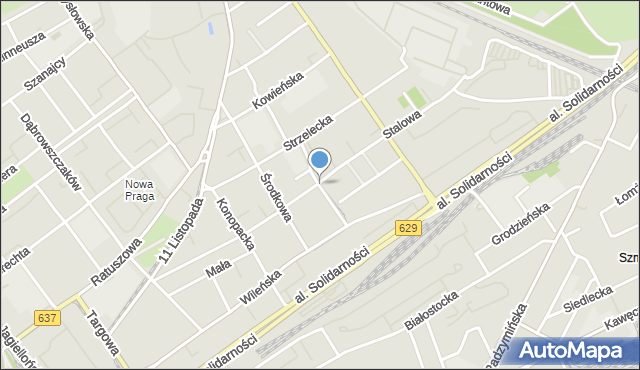 Warszawa, Czynszowa, mapa Warszawy