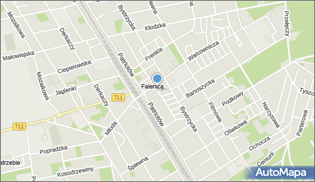 Warszawa, Czerwonego Kapturka, mapa Warszawy