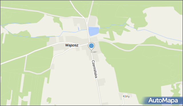 Wąsosz gmina Fałków, Czermińska, mapa Wąsosz gmina Fałków