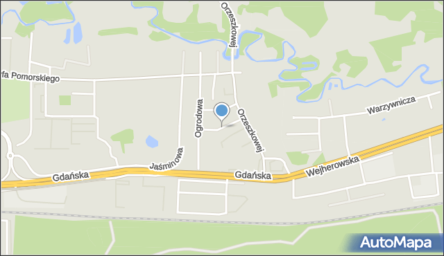 Wejherowo, Czarnieckiego Stefana, hetm., mapa Wejherowo