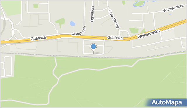 Wejherowo, Czeladnicza, mapa Wejherowo