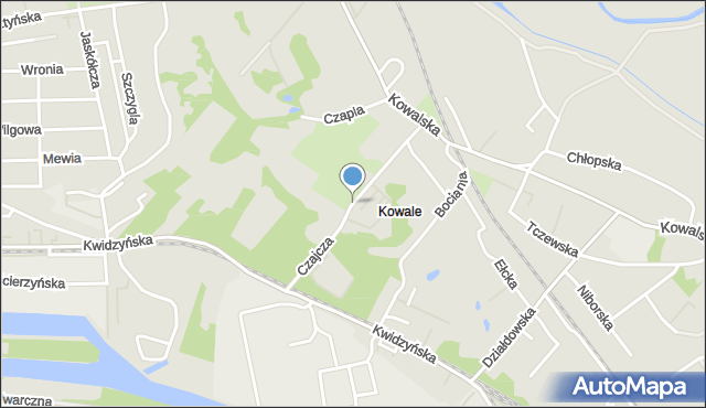 Wrocław, Czajcza, mapa Wrocławia