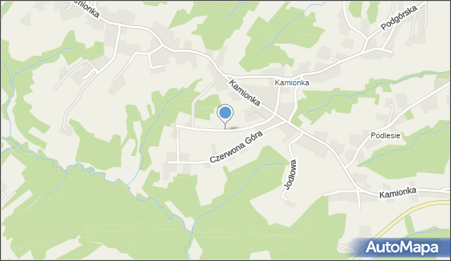Zakliczyn gmina Siepraw, Czerwona Góra, mapa Zakliczyn gmina Siepraw