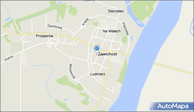 Zawichost, Czachowskiego Dionizego, płk., mapa Zawichost