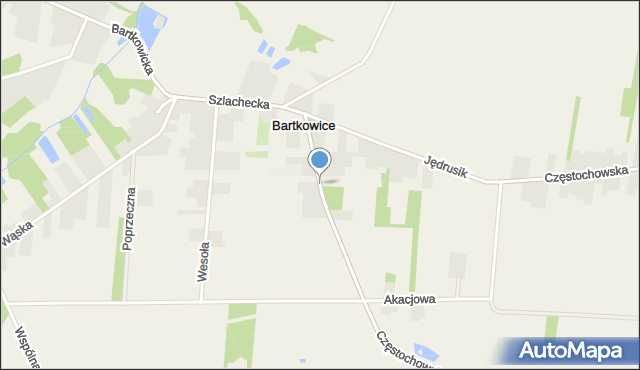 Bartkowice, Dawna Świerczewskiego Karola, gen., mapa Bartkowice