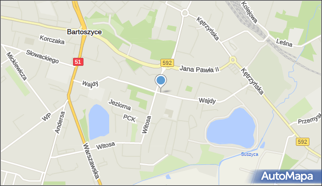 Bartoszyce, Dawna Marksa, mapa Bartoszyce