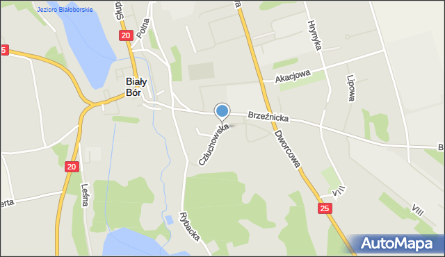 Biały Bór powiat szczecinecki, Dawna Armii Czerwonej, mapa Biały Bór powiat szczecinecki