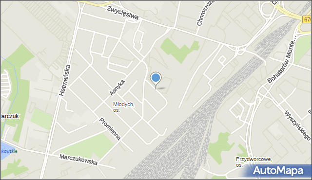 Białystok, Dąbrowskiej Marii, mapa Białegostoku