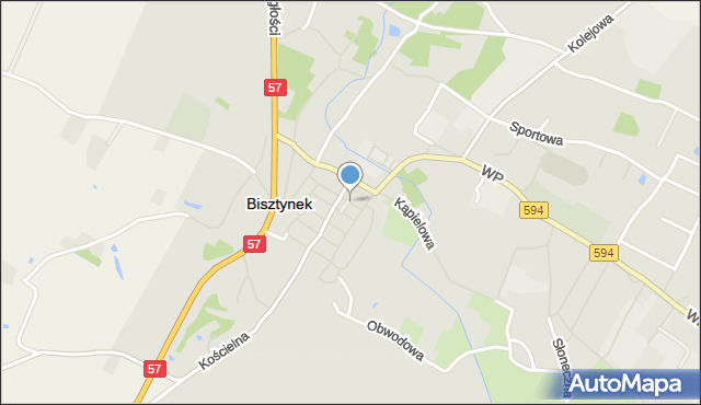 Bisztynek, Dawna Buczka Mariana, mapa Bisztynek