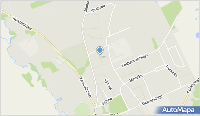 Bobolice powiat koszaliński, Dawna Sawickiej, mapa Bobolice powiat koszaliński