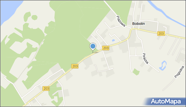 Bobolin gmina Darłowo, Darłowska, mapa Bobolin gmina Darłowo