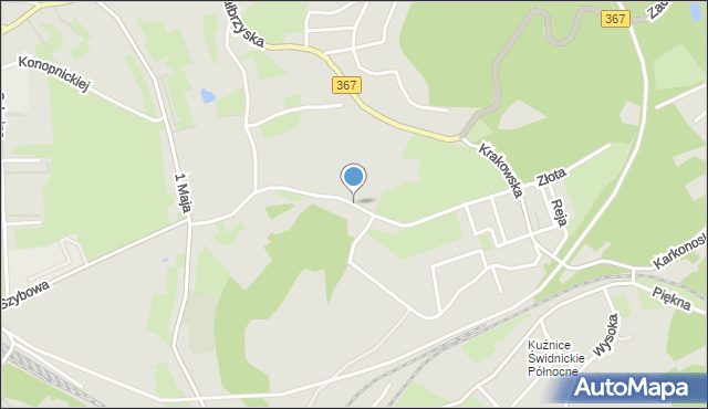 Boguszów-Gorce, Dawna Przodowników Pracy, mapa Boguszów-Gorce