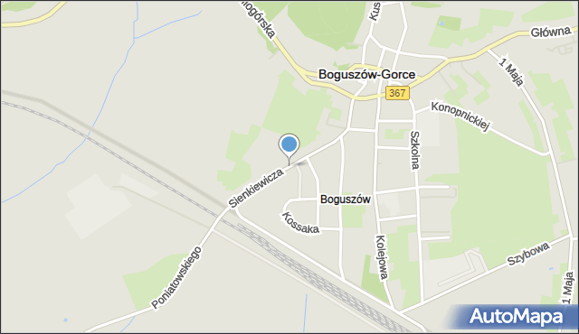 Boguszów-Gorce, Dawna Świerczewskiego Karola, gen., mapa Boguszów-Gorce