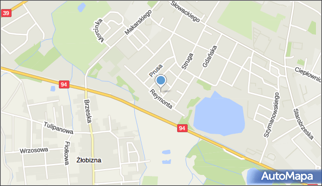 Brzeg, Dawna Dłuskiego, mapa Brzeg
