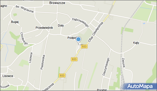Brzeszcze, Dawna Podole, mapa Brzeszcze