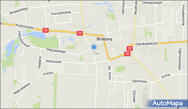 Brzeziny, Dawna Matuszewskiego Wincentego, mapa Brzeziny