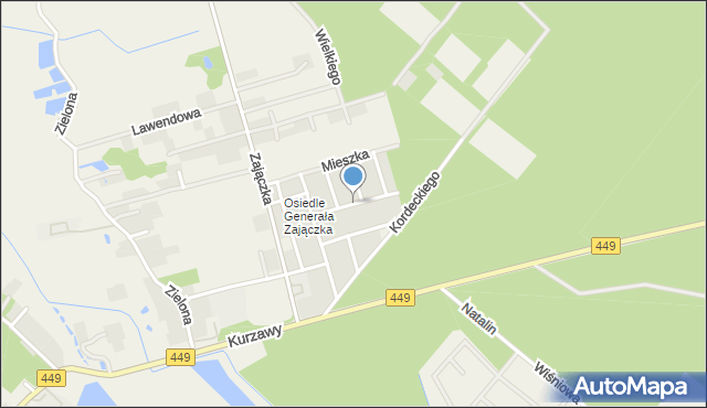 Brzeziny powiat kaliski, Dawna , mapa Brzeziny powiat kaliski