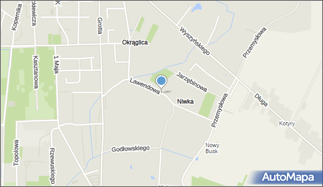 Busko-Zdrój, Dawna Armii Ludowej, mapa Busko-Zdrój