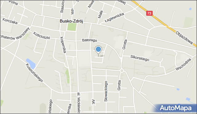 Busko-Zdrój, Dawna Osiedle Świerczewskiego Karola, gen., mapa Busko-Zdrój
