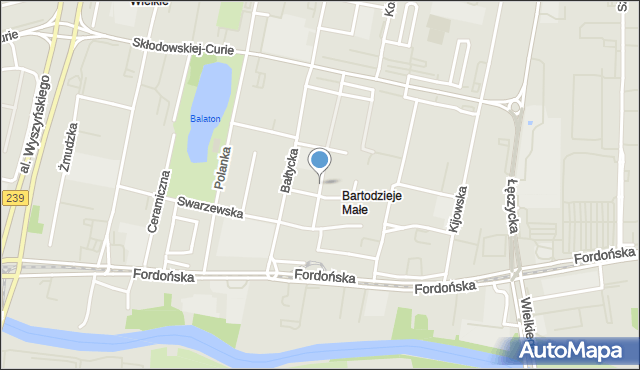 Bydgoszcz, Darłowska, mapa Bydgoszczy