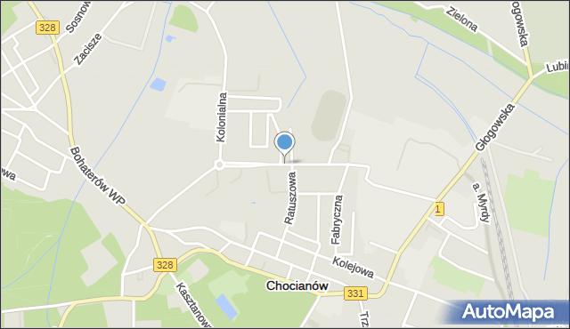Chocianów, Dawna Roli-Żymierskiego Michała, gen., mapa Chocianów