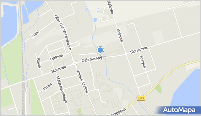 Chodzież, Dąbrowskiej Marii, mapa Chodzież