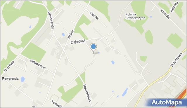 Chwaszczyno, Dąbrówki, mapa Chwaszczyno