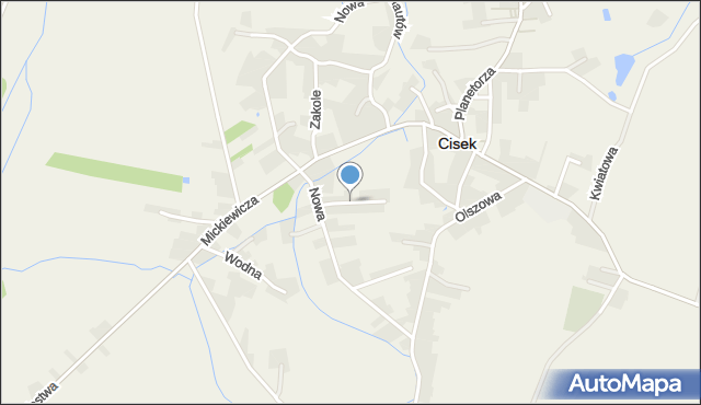 Cisek, Dawna 22 Lipca, mapa Cisek