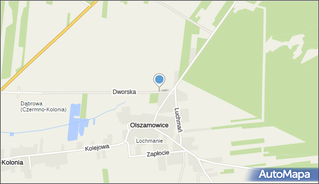Czermno-Kolonia, Dąbrowa, mapa Czermno-Kolonia