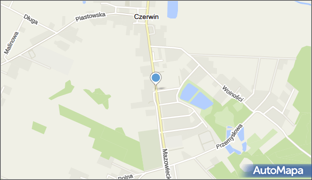 Czerwin, Dawna Świerczewskiego Karola, gen., mapa Czerwin