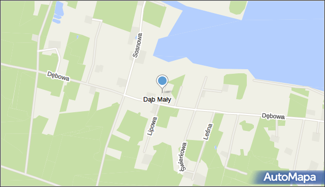 Dąb Mały, Dąb Mały, mapa Dąb Mały