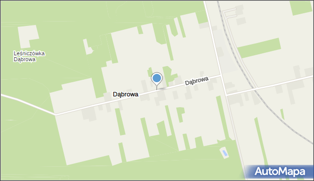 Dąbrowa gmina Inowłódz, Dąbrowa, mapa Dąbrowa gmina Inowłódz