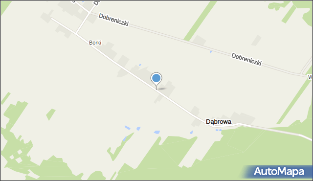 Dąbrowa gmina Łęki Szlacheckie, Dąbrowa, mapa Dąbrowa gmina Łęki Szlacheckie