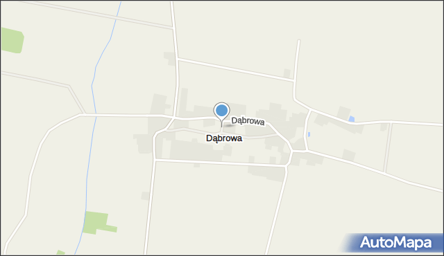 Dąbrowa gmina Rozdrażew, Dąbrowa, mapa Dąbrowa gmina Rozdrażew