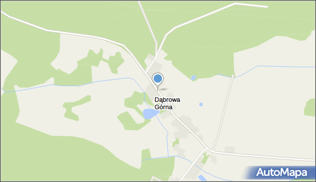 Dąbrowa Górna gmina Lubin, Dąbrowa Górna, mapa Dąbrowa Górna gmina Lubin