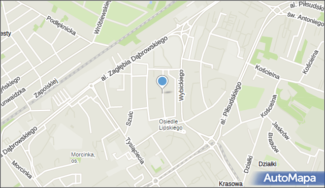 Dąbrowa Górnicza, Dawna Szenwalda, mapa Dąbrowa Górnicza