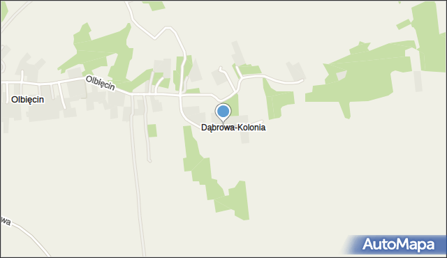 Dąbrowa-Kolonia gmina Trzydnik Duży, Dąbrowa-Kolonia, mapa Dąbrowa-Kolonia gmina Trzydnik Duży