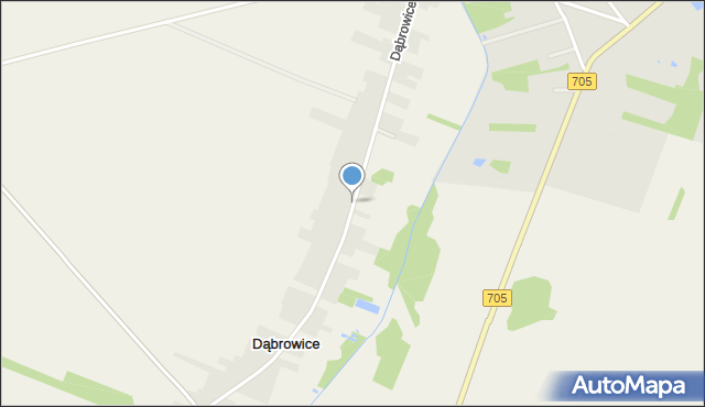 Dąbrowice gmina Maków, Dąbrowice, mapa Dąbrowice gmina Maków