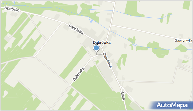 Dąbrówka gmina Aleksandrów, Dąbrówka, mapa Dąbrówka gmina Aleksandrów