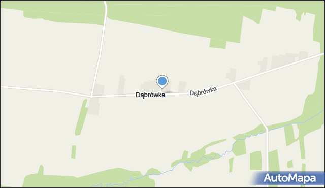 Dąbrówka gmina Cieszanów, Dąbrówka, mapa Dąbrówka gmina Cieszanów