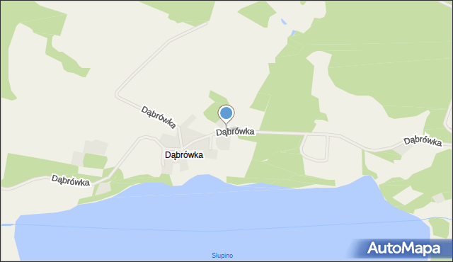 Dąbrówka gmina Dziemiany, Dąbrówka, mapa Dąbrówka gmina Dziemiany